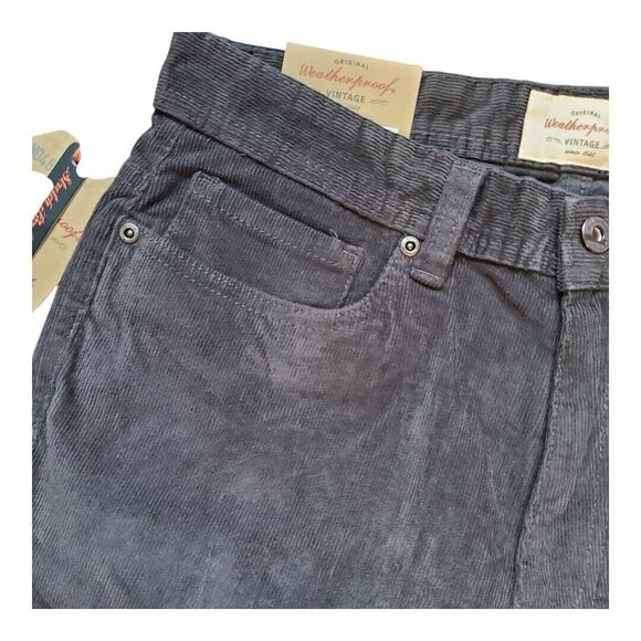 NWT Mens Vintage Weatherproof Corduroy Pants Straight 5 Pocket 30x29 Forged Iron - Picture 5 of 10